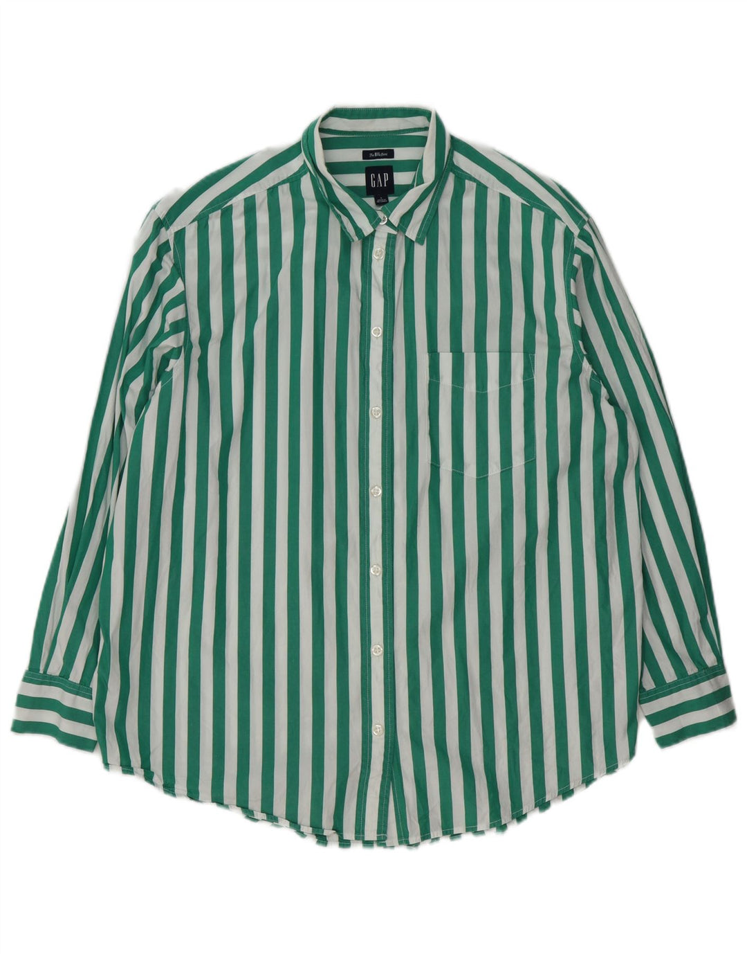 Gap Camisa grande para mujer UK 10 Small Algodón a rayas verdes