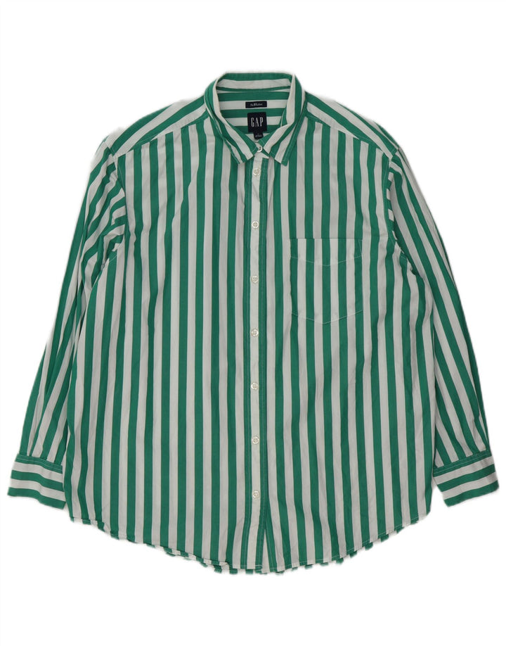 Gap Camisa grande para mujer UK 10 Small Algodón a rayas verdes