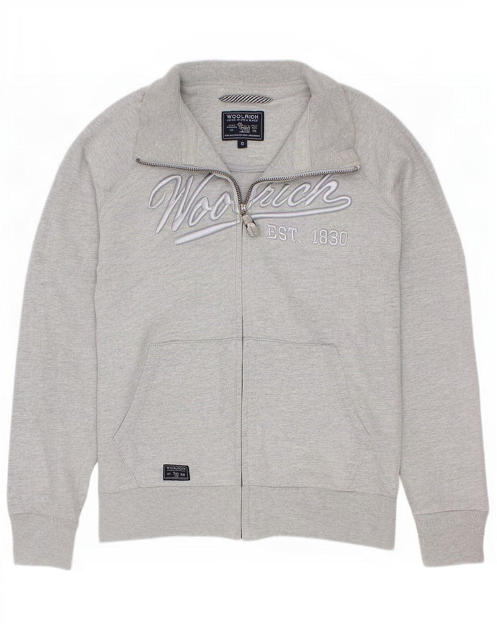 Woolrich Chaqueta de chándal con gráfico para niños 9-10 años Algodón moteado gris