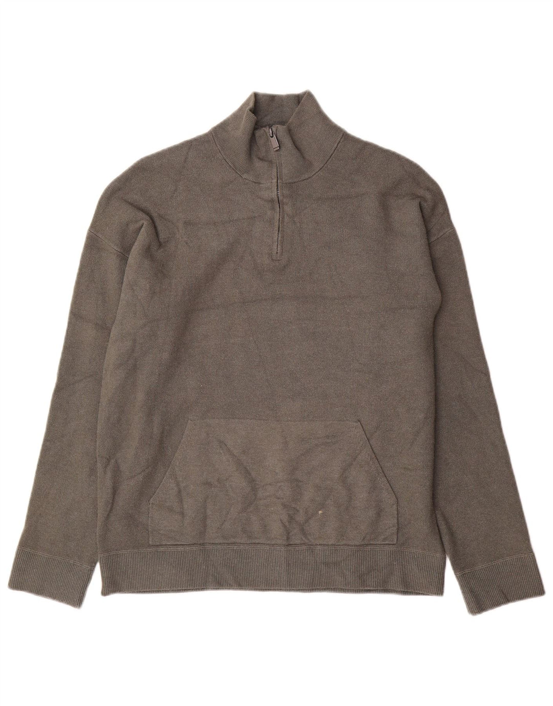 MASSIMO DUTTI Jersey Hombre con Cremallera y Cuello XL Viscosa Gris