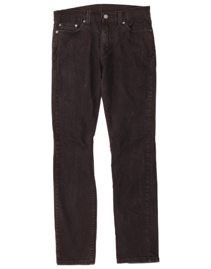 Levi's Hombre 511 Slim Jeans W29 L32 Algodón Negro