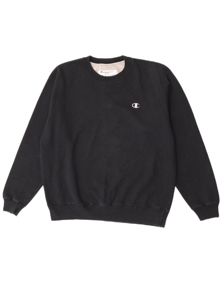 Champion Sudadera Jumper para hombre Large Black Cotton