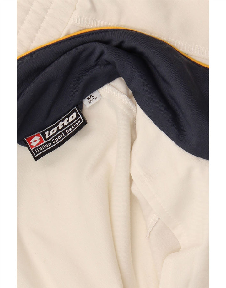 Lotto Hombre Chándal Top Chaqueta Mediana Off White Sports