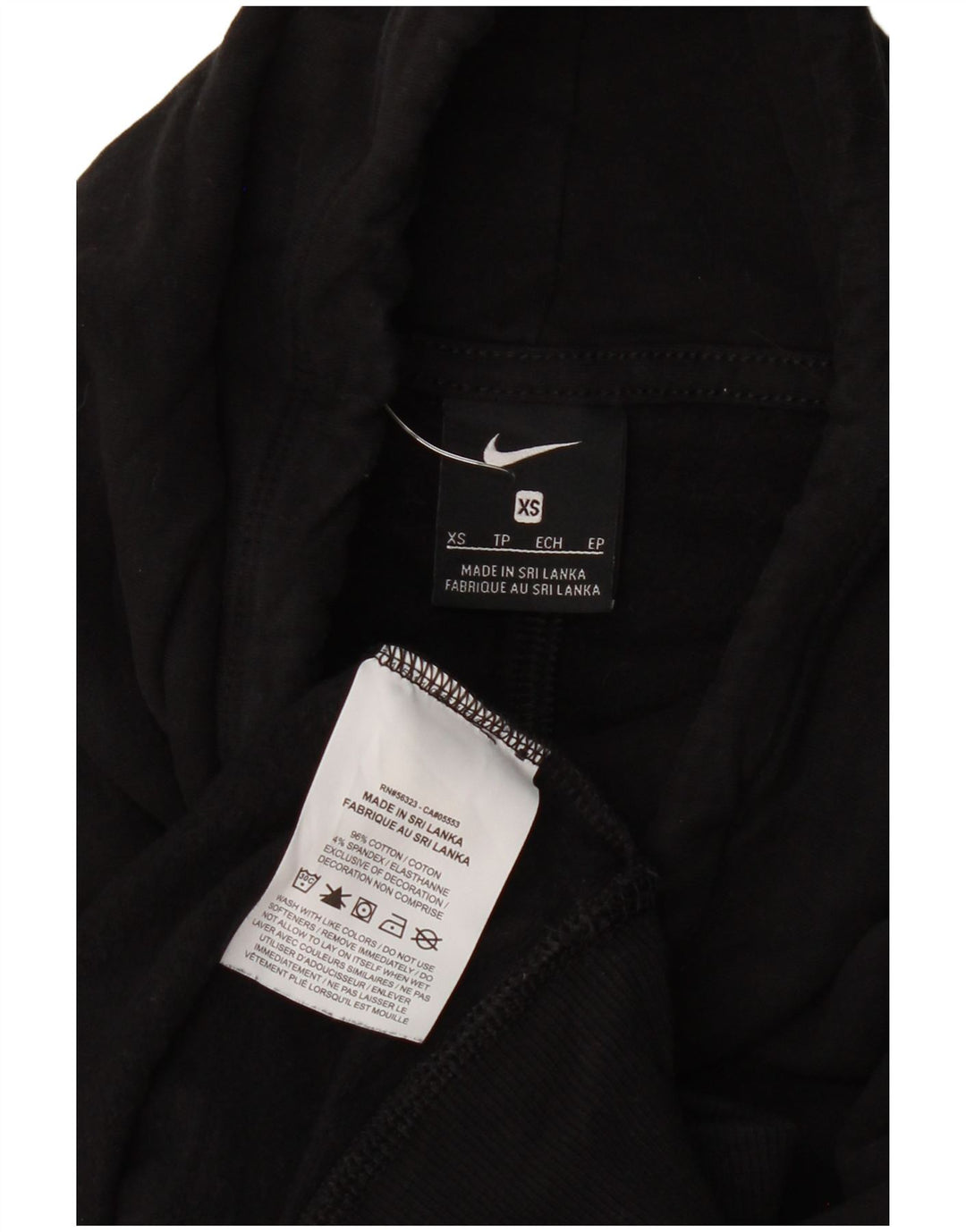 Nike - Sudadera extragrande para mujer, talla 6, XS, algodón negro