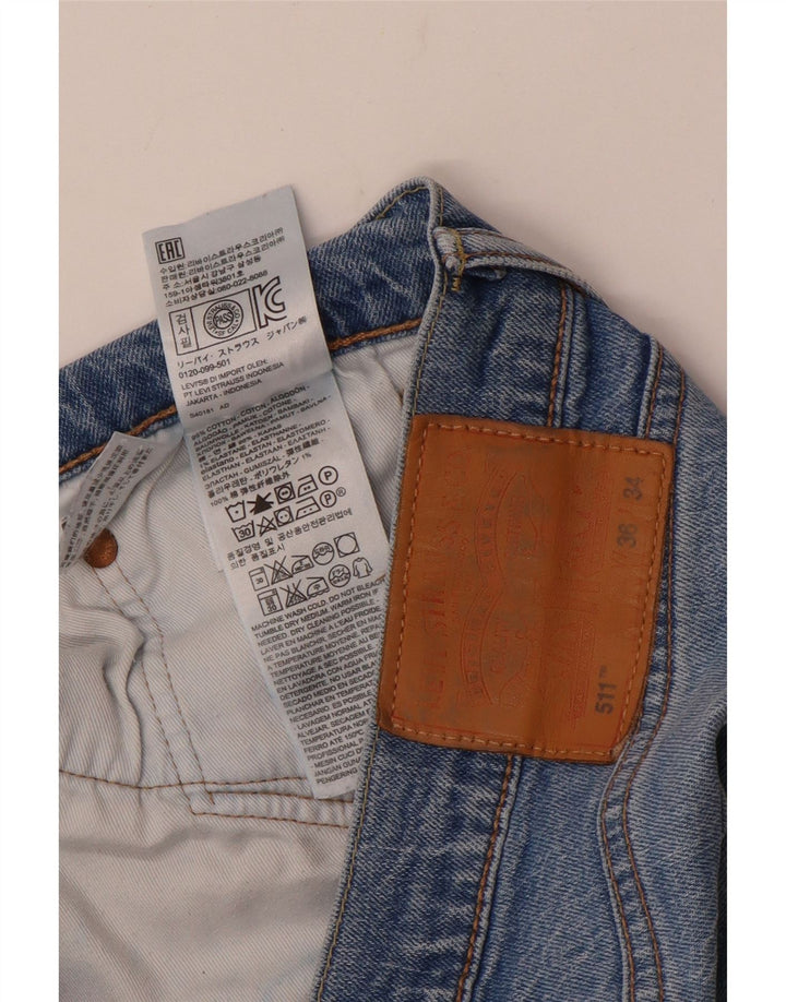 Levi's Hombre 511 Slim Jeans W36 L30 Algodón Azul