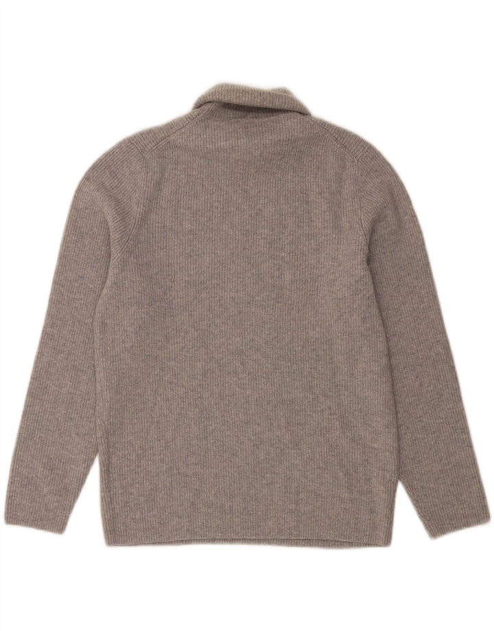Massimo Dutti Jersey con cuello vuelto para mujer, talla 40, talla grande, color gris