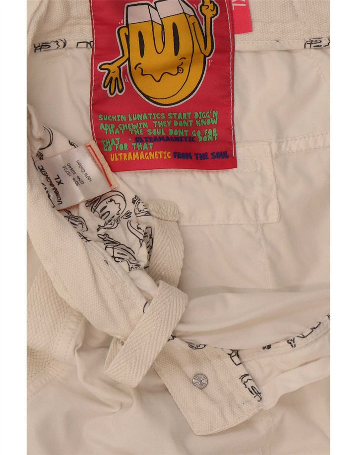 Pantalones cortos cargo para hombre Ultramagnetic XL W38 Algodón blanco