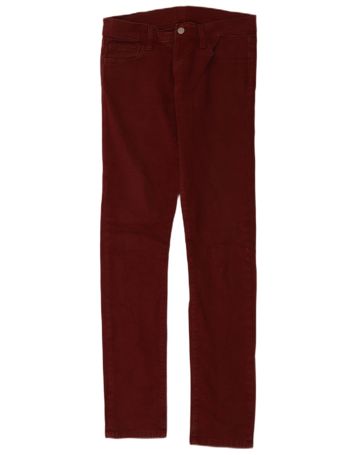 CARHARTT Pantalones informales ajustados para mujer W30 L34 Algodón burdeos