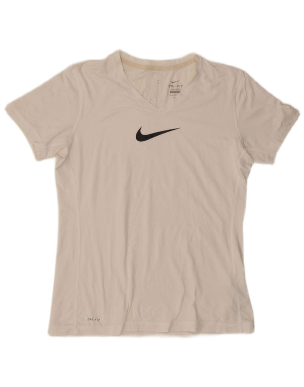 NIKE Camiseta Dri Fit Graphic para Mujer UK 40 XL Poliéster Blanco