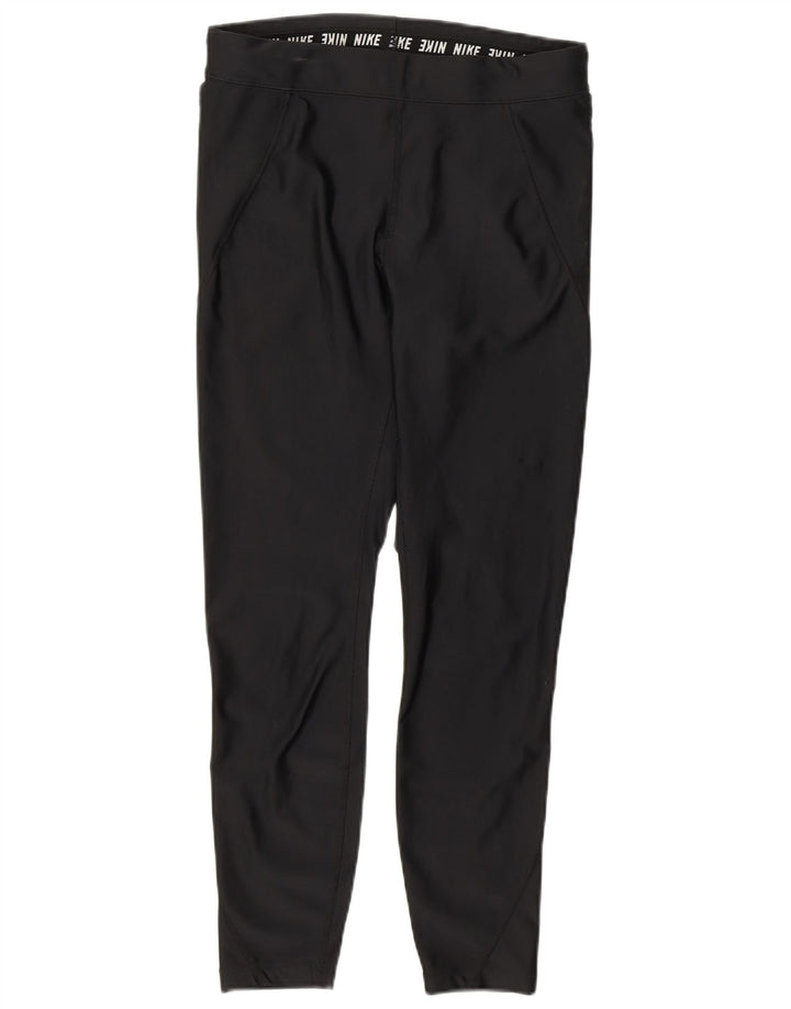 Nike Leggings cortos Dri Fit para mujer UK 12 Mediano Negro Poliéster
