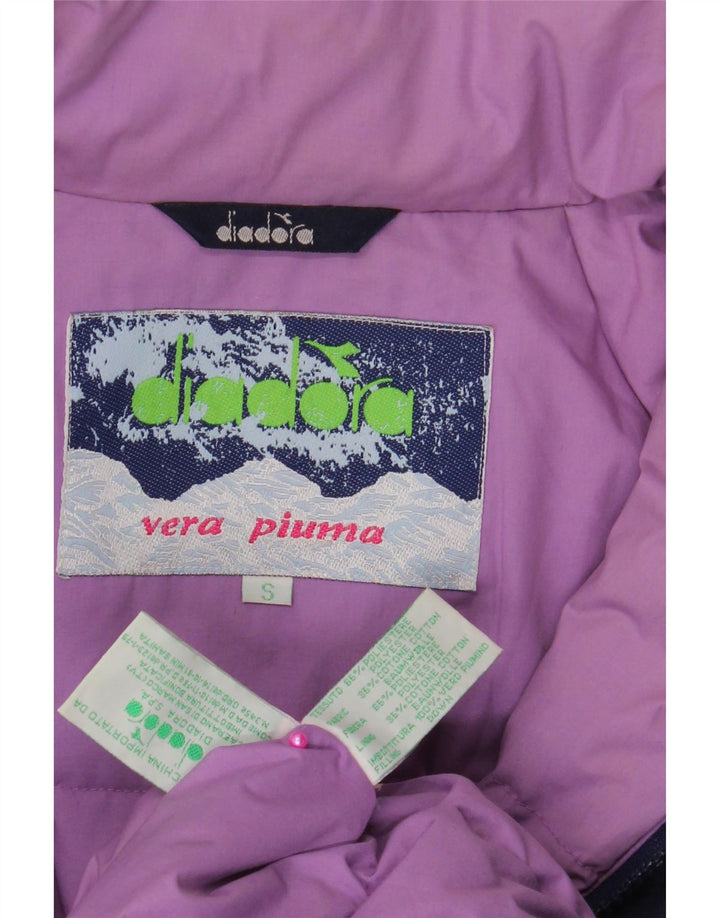 DIADORA Chaqueta acolchada extragrande para mujer UK 10 Small Poliéster azul marino