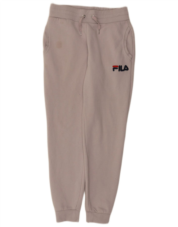 Fila Pantalones de chándal para mujer Joggers UK 10 Small White Poliéster
