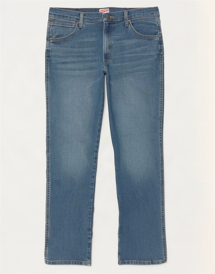 Vaqueros Wrangler Mujer Rectos W34 L29 Algodón Azul