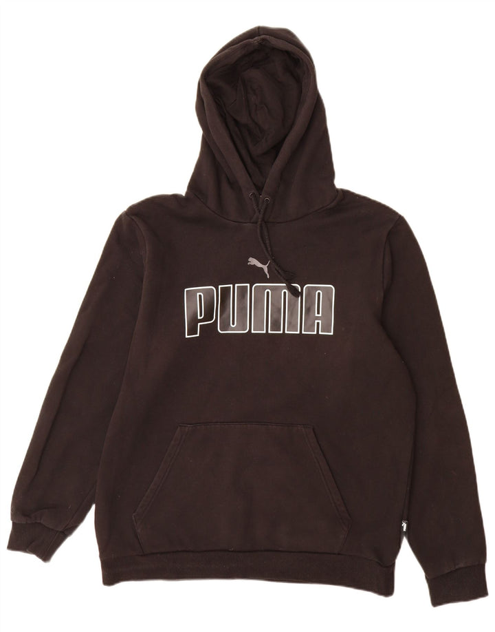 Puma Hombre Sudadera Con Capucha Gráfica Jersey De Algodón Negro Mediano