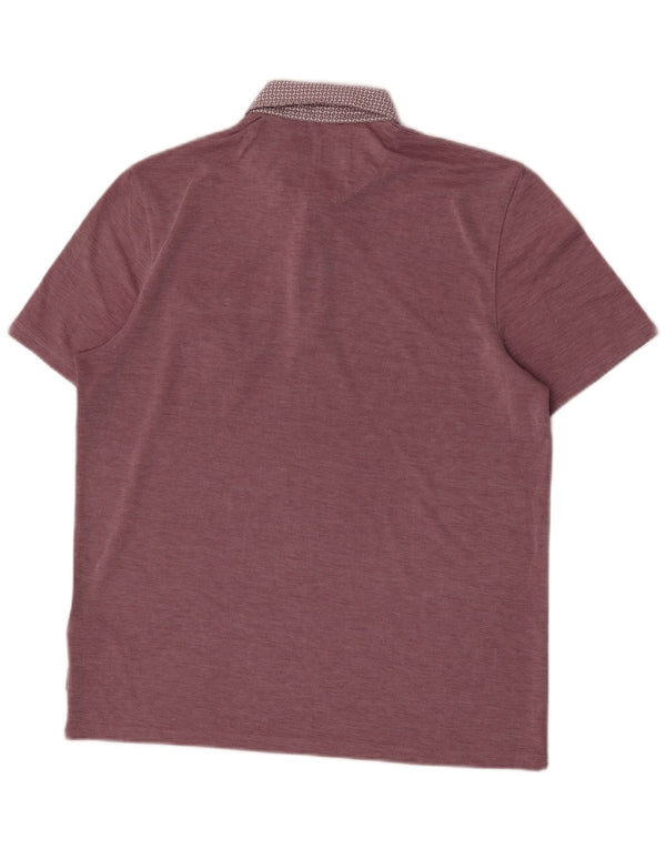 Ted Baker Polo para hombre talla 4 grande rosa modal