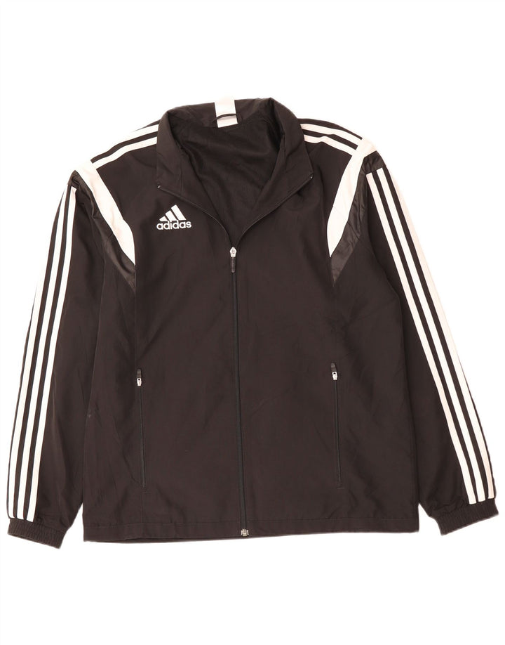 ADIDAS Hombre Chándal Top Chaqueta Mediano Negro Colorblock Poliéster
