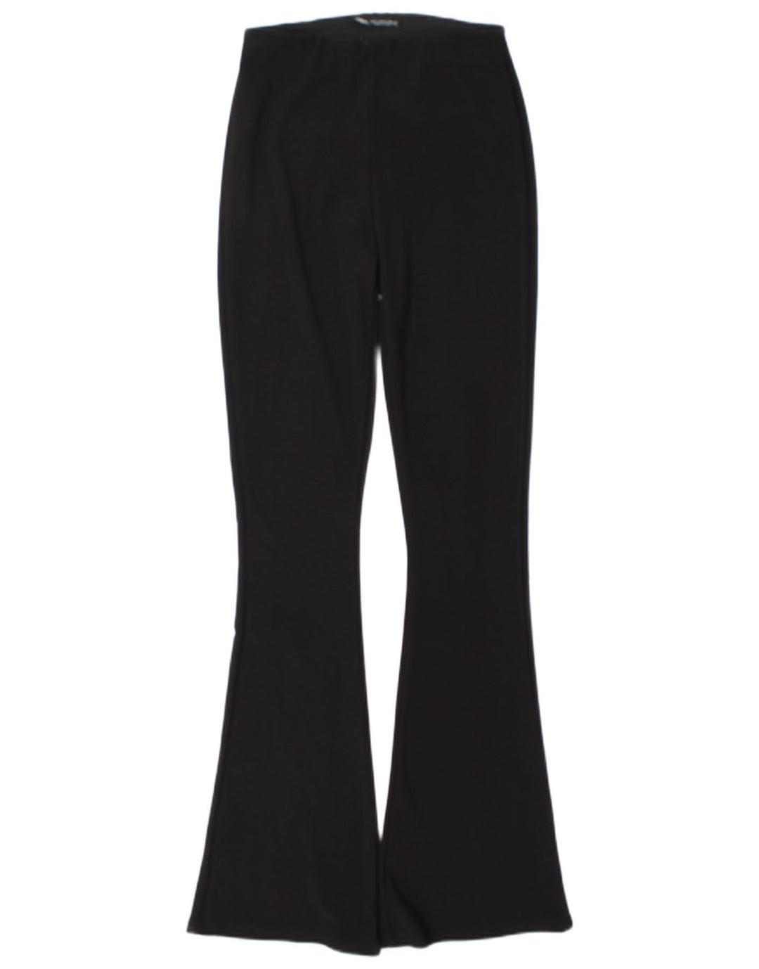 Zara Leggings Acampanados Para Mujer UK 44 Poliéster Negro Mediano