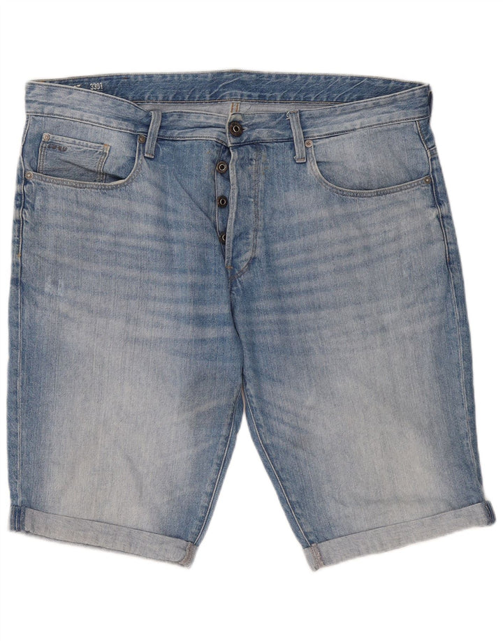 G-Star Hombre 3301 Shorts De Mezclilla W38 XL Azul
