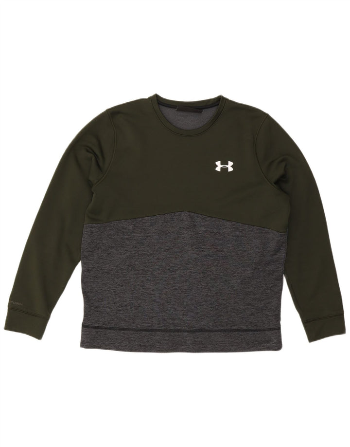 UNDER ARMOUR Sudadera Cold Gear para mujer, jersey, Reino Unido 16, grande, color caqui