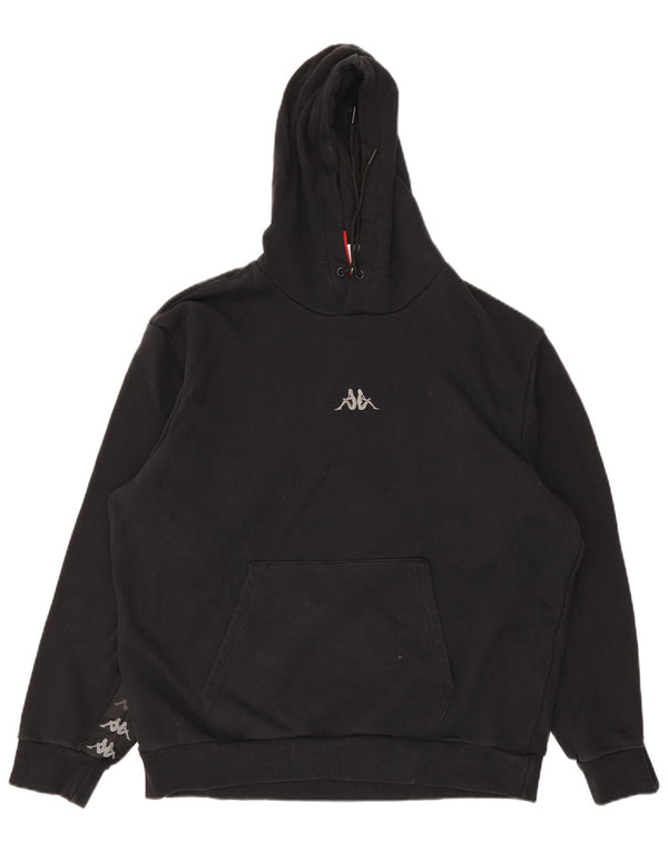 Kappa Hombre Graphic Sudadera con Capucha Jumper XL Negro Algodón