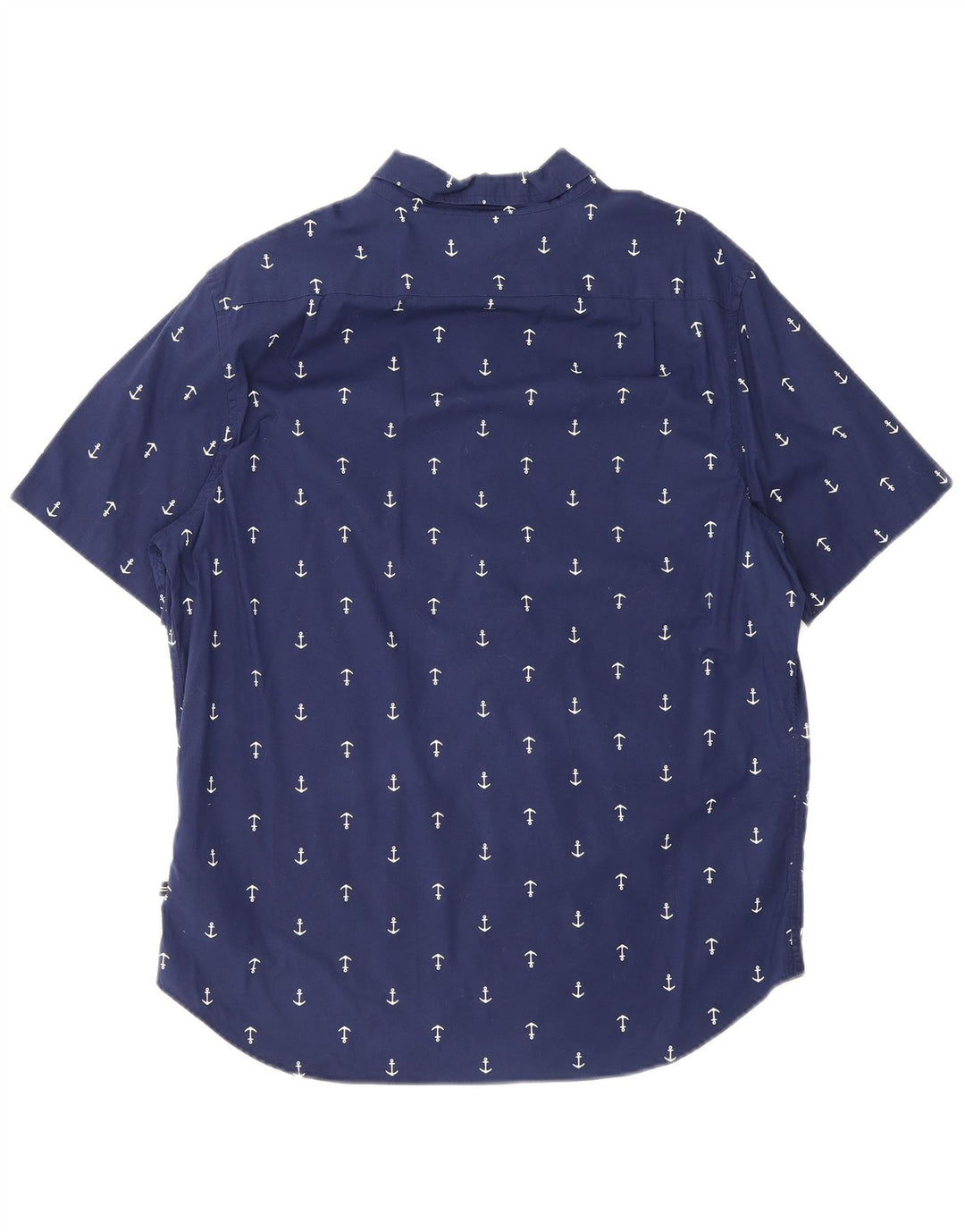 Nautica Camisa elástica de manga corta con estampado abstracto para hombre, talla grande, azul marino