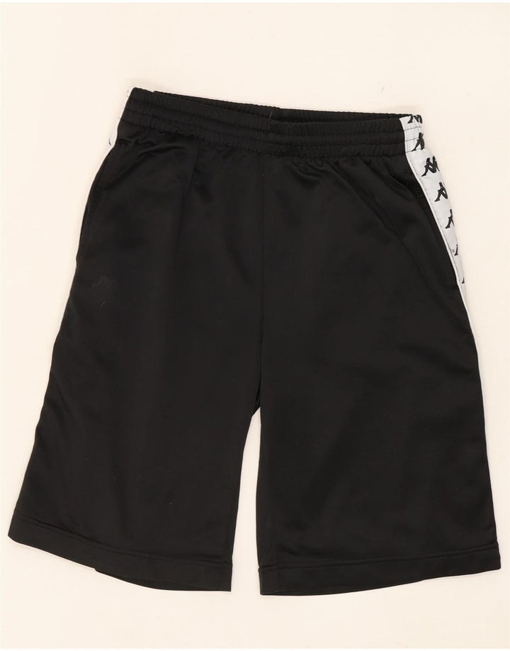 Kappa Mens Graphic Sport Shorts Small Negro Colorblock Poliéster