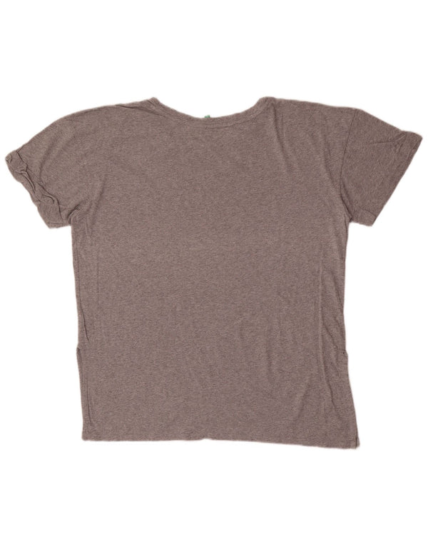 Camiseta Benetton Mujer ES 40 XL Gris Moteado