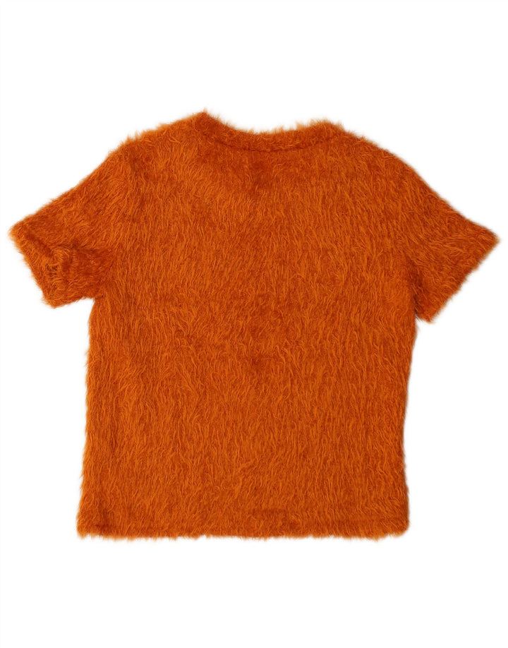 Zara Camiseta Mujer Top UK 10 Small Naranja Poliéster