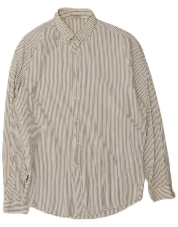 Camisa Gianni Versace Hombre Mediana Rayas Blancas