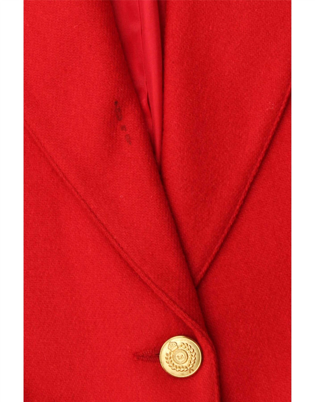 Vintage mujer 2 botones Blazer chaqueta US 4 pequeña lana roja