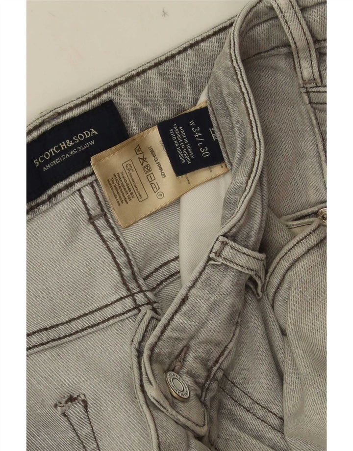 Vaqueros ajustados para hombre Scotch & Soda W34 L30 Algodón gris