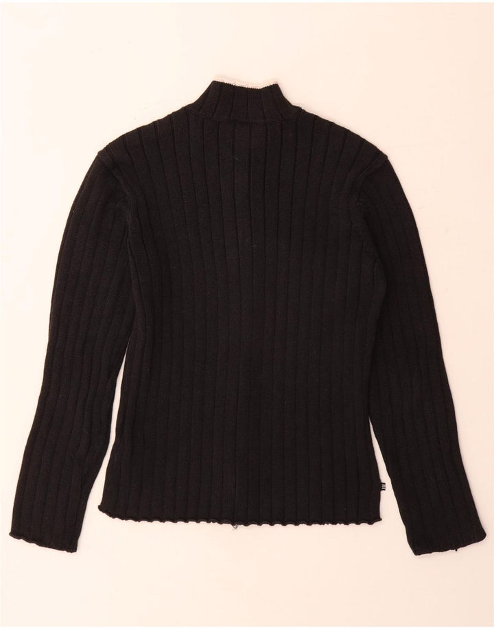 ADIDAS Suéter tipo cárdigan para mujer Reino Unido 12 Algodón negro mediano