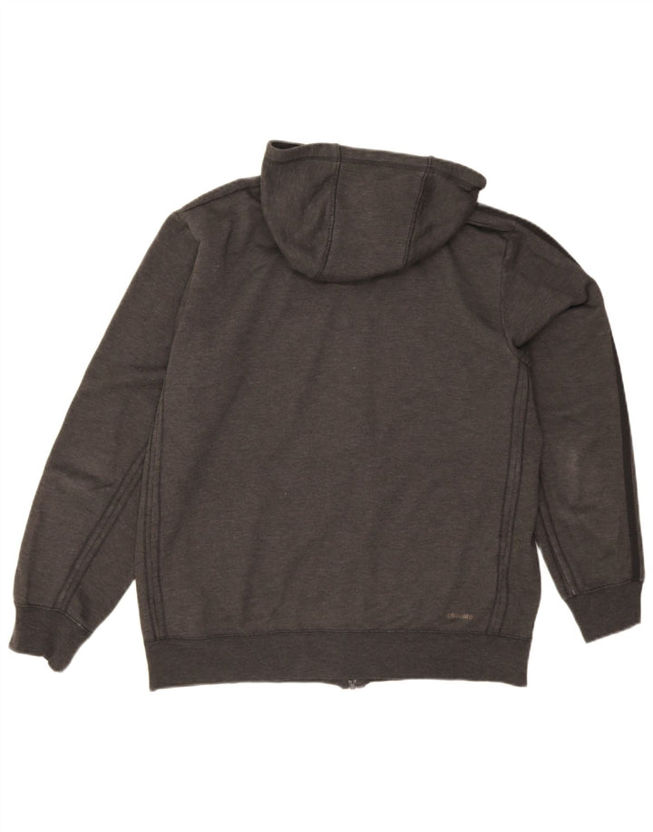 Adidas Mens Climalite Zip Sudadera con capucha Suéter Grande Gris Poliéster