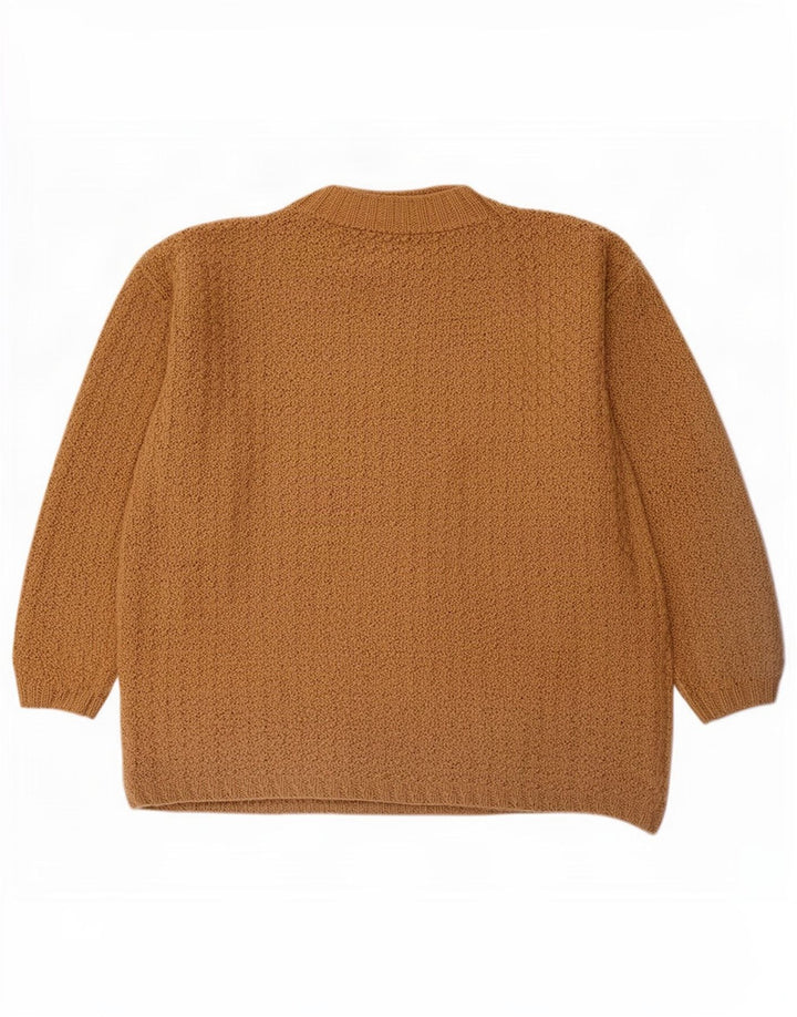 Vintage hombres tortuga cuello jumper suéter grande marrón