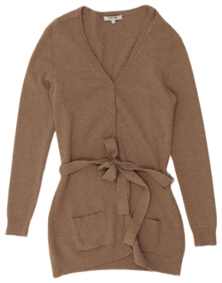 Geox - Cárdigan para mujer, talla 40, talla pequeña, color marrón