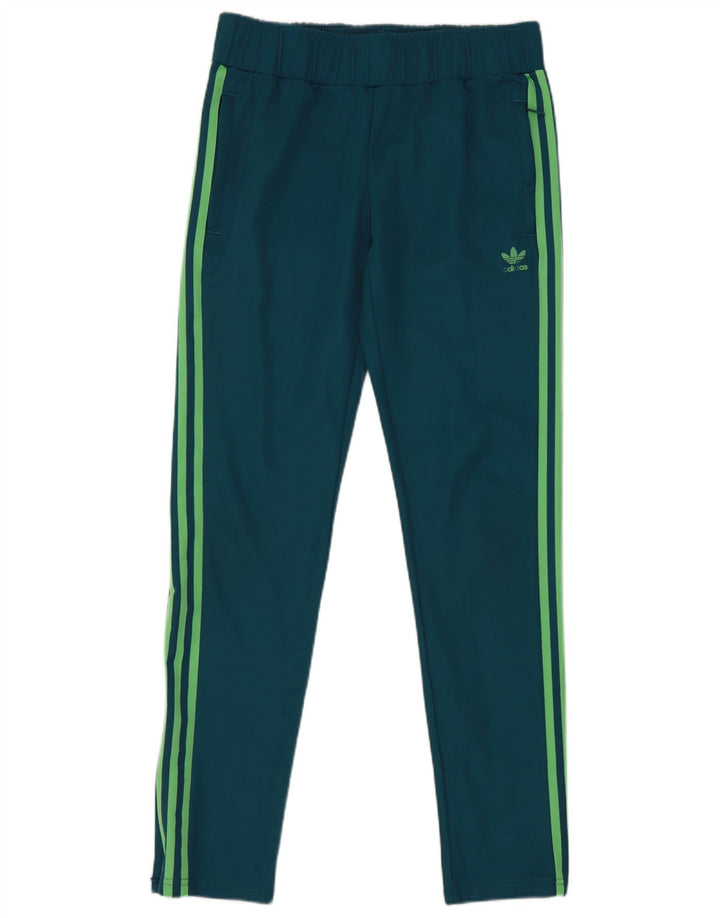 Adidas Pantalones de chándal para mujer UK 12 Algodón azul medio