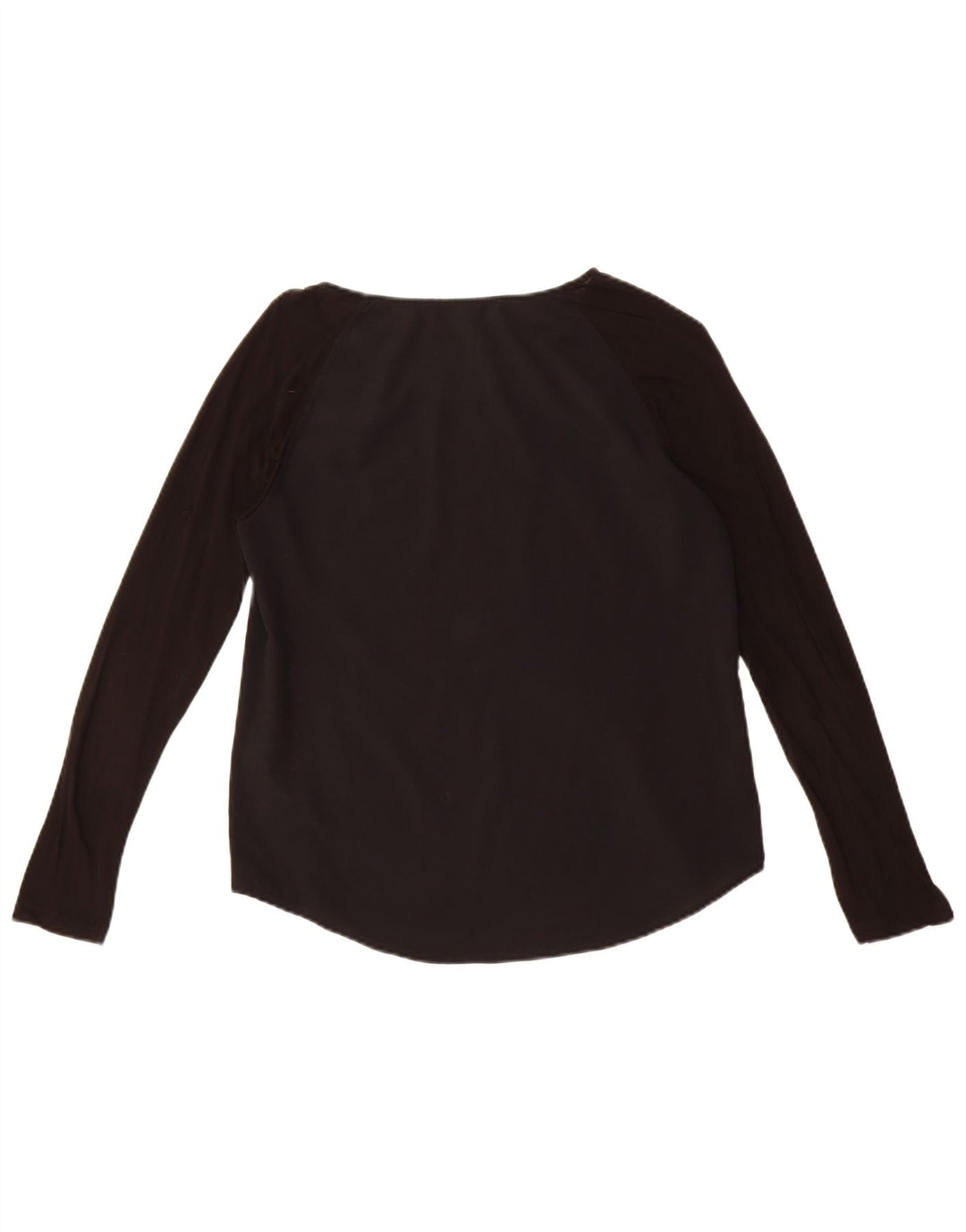 French Connection Blusa de manga larga para mujer UK 40 Small Lyocell negro