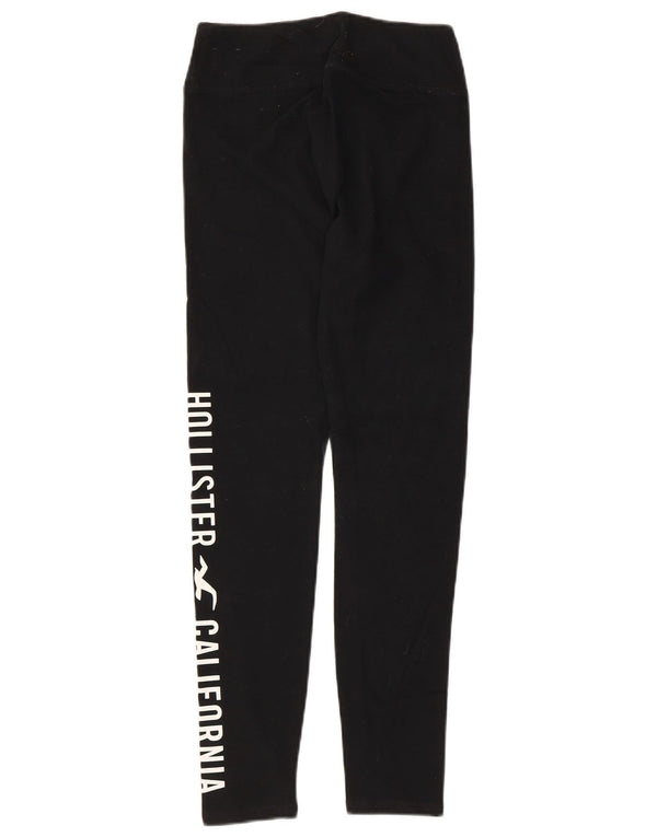 Leggings Hollister Mujer Gráficos UK 8 Small Algodón Negro