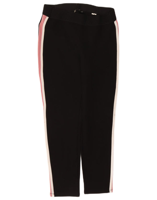Zara Mujer Pantalones De Chándal Crop ES 40 XL Negro Colorblock