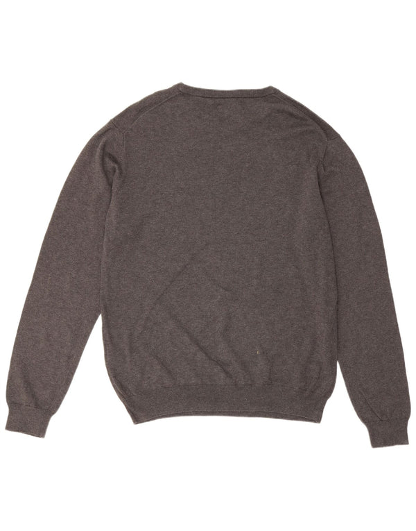 Gant Jersey De Cuello Redondo Para Hombre XL Gris Algodón