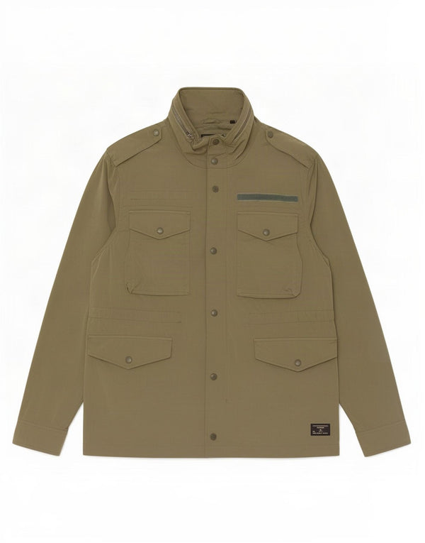 Superdry Chaqueta militar para hombre ES 42 XL Nylon caqui