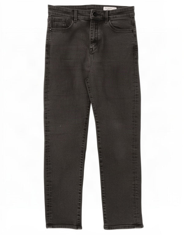Marks & Spencer Vaqueros Rectos Cigarrillos para Mujer UK 10 Small W28 L26 Negro