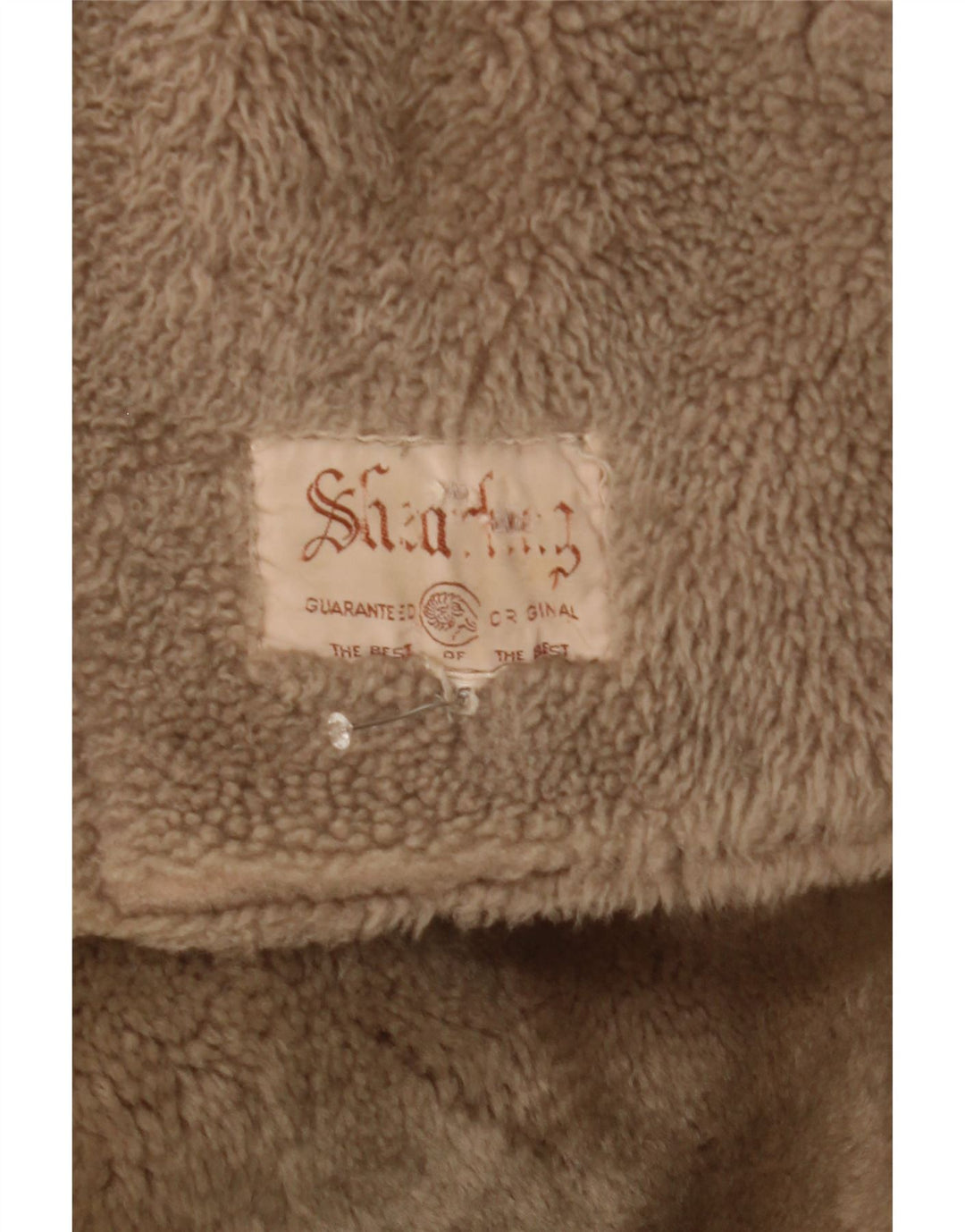 Vintage mujer shearling chaqueta IT 46 grande beige shearling