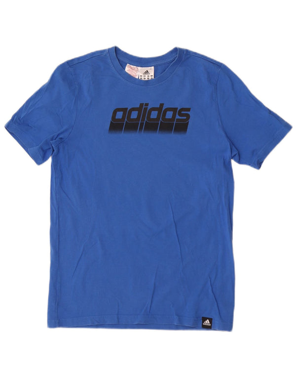 Adidas Camiseta gráfica para niño Top 13-14 años Azul Algodón