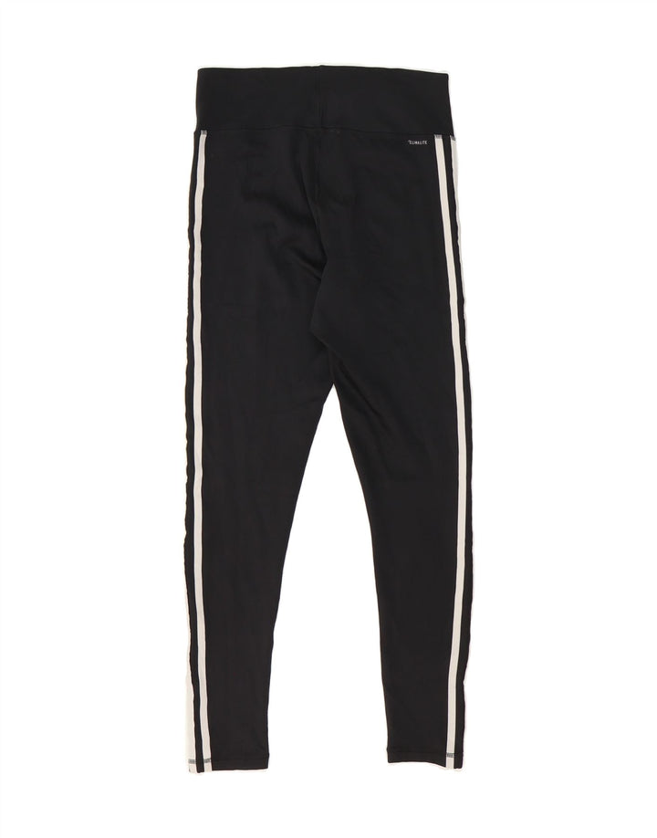 ADIDAS Womens Climalite Leggings UK 12/14 Medium  Black Polyester Vintage Adidas and Second-Hand Adidas from Messina Hembry 