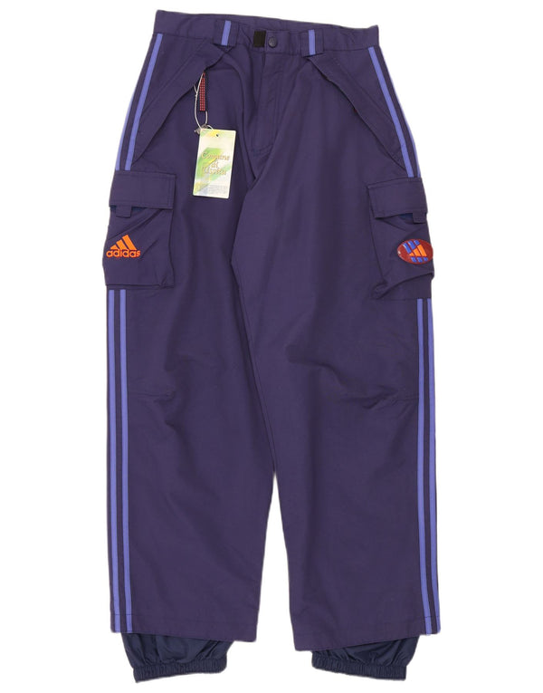 Adidas - Pantalones de esquí para hombre con gráfico cargo, talla 34/36, talla pequeña, color azul marino, poliamida