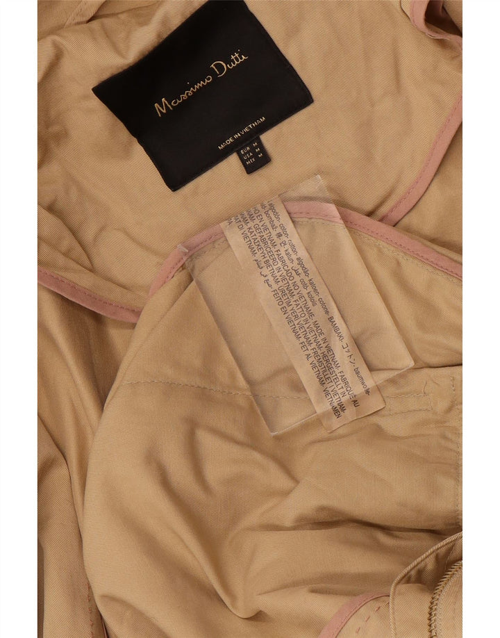 MASSIMO DUTTI Parka con capucha para mujer UK 44 Algodón beige medio