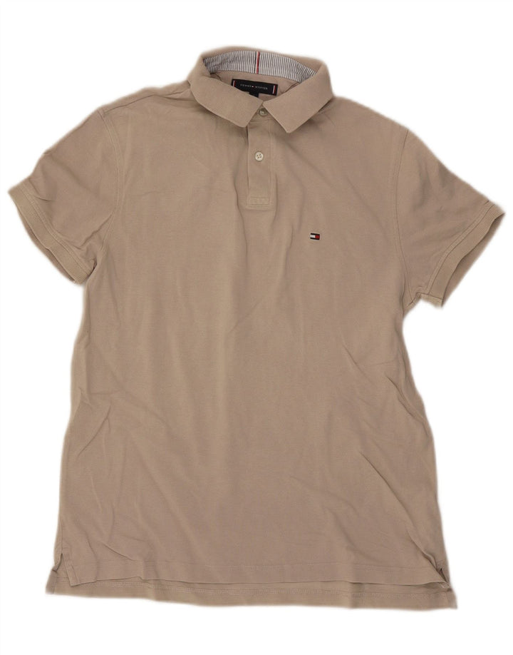 Tommy Hilfiger Polo Regular Fit para Hombre Pequeño Algodón Beige