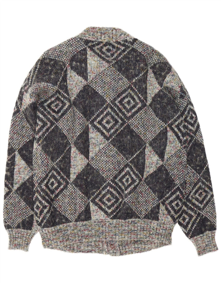 Gala Suéter Cárdigan Hombre XL Gris Geométrico