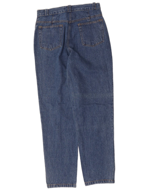 Raspberry Jeans cónicos de cintura alta para mujer UK 14 Medium W30 L30 Algodón azul